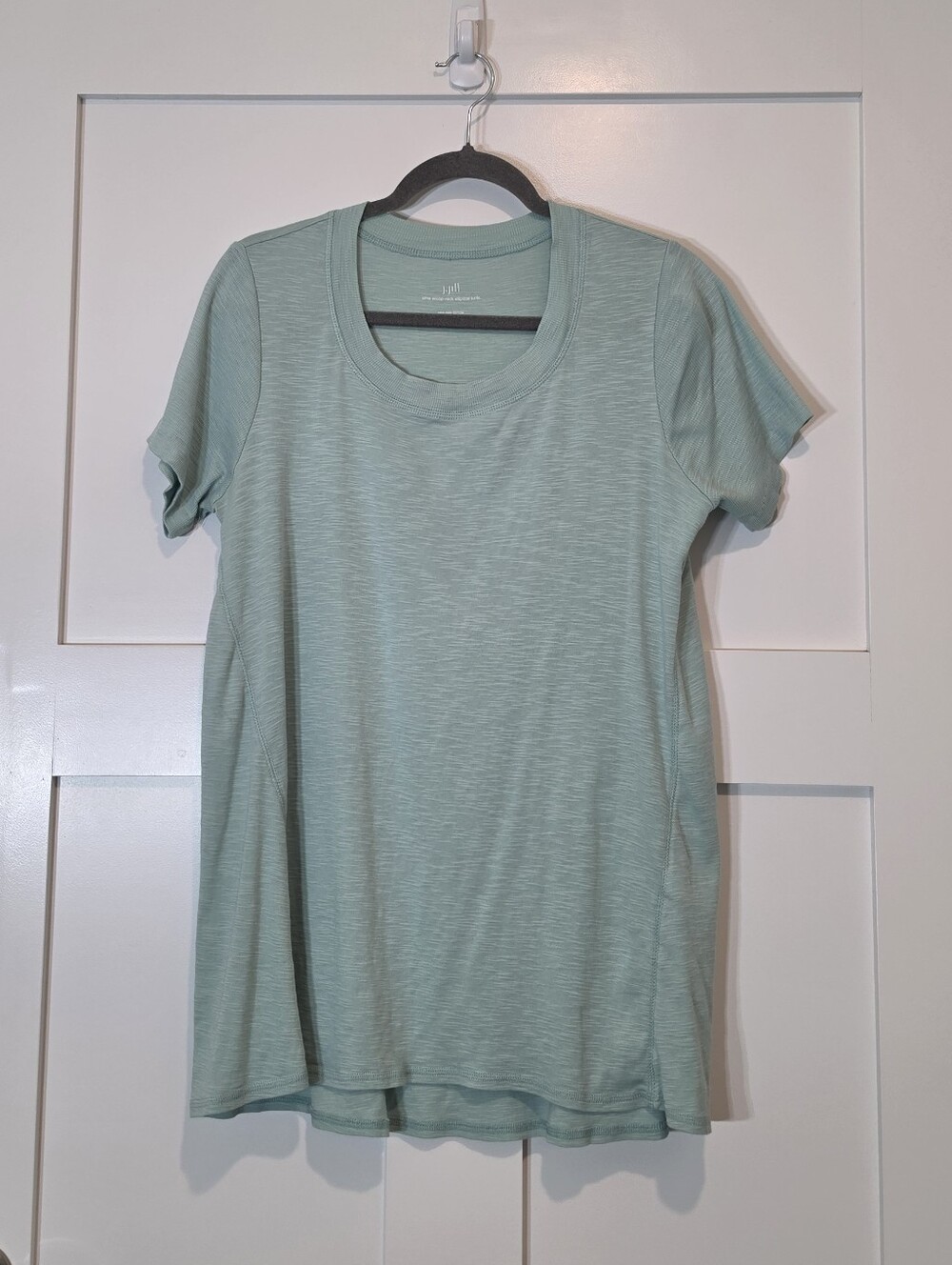 J. Jill Pima Scoop Neck Elipitical Tunic Green Size Medium Pima Cotton